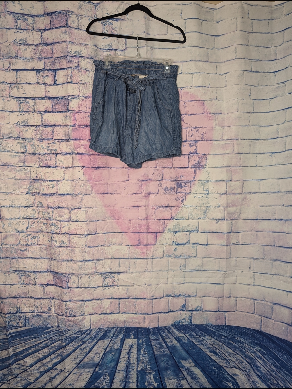 Knox Rose Blue Paperbag Waist Shorts